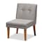 Baxton Studio Dining Set, 47.25 W, 27.75 H, Wood, Grey/Walnut Brown 214-11698-11698-11699-9305-ZORO - alternate 7